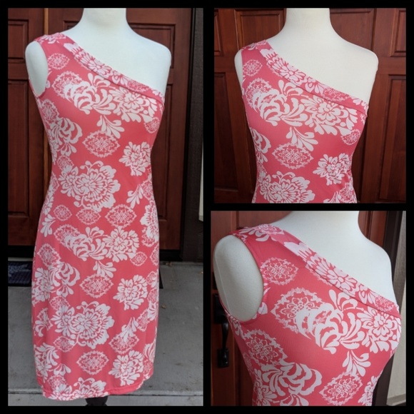 *5 For $25* One-Shoulder Aloha Dress - Picture 3 of 4